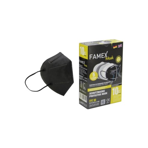 Mascherina filtrante FFP2 nero 10pz