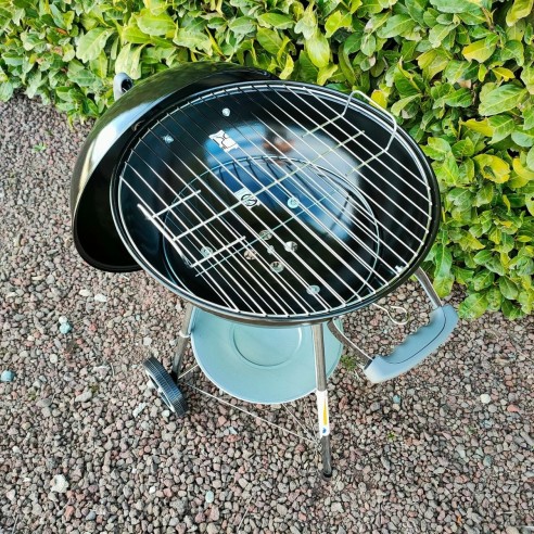 Galileo Barbecue Tondo Ruote Griglia Cromata 4 Posizioni Cottura Ripiano 2137070 84233922