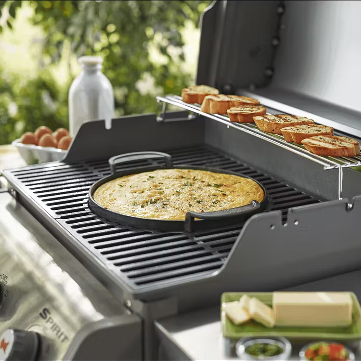 Sollevatore Per Griglia In Ghisa, Universale Per Barbecue A Carbone E Gas, Con Cordino In Pelle