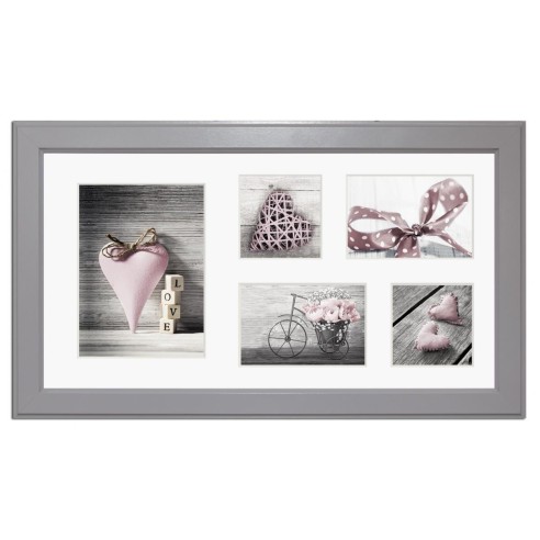 Cornice multifoto Malmo grigio 23x46cm
