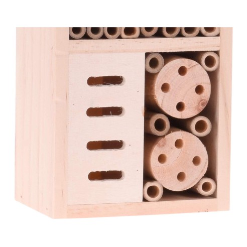 Casetta hotel per insetti 15x9x26cm in legno da appendere