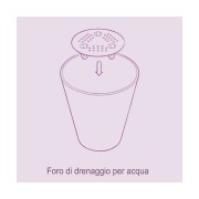 Portavaso da interno per piante e fiori Estoril 16 finitura opaca Ø 16 cm riserva d'acqua
