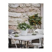 Vaso Hoop Eco Green White con riserva d'acqua