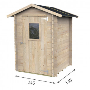 Casetta Hobby porta singola finestrata 146x146xh204cm 2