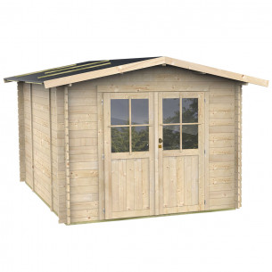 Casetta da giardino Opera porta doppia finestrata 249x249xh207cm-62424