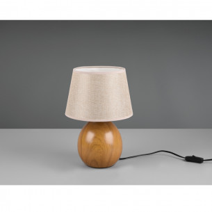 Lampada da tavolo Luxor base legno 1xE27 2