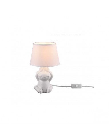 Abu lampada da tavolo in veramica 1x E14 bianco