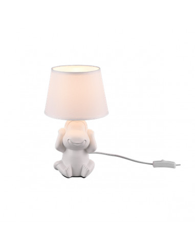 Nilson lampada da tavolo in ceramica 1x E14 bianco