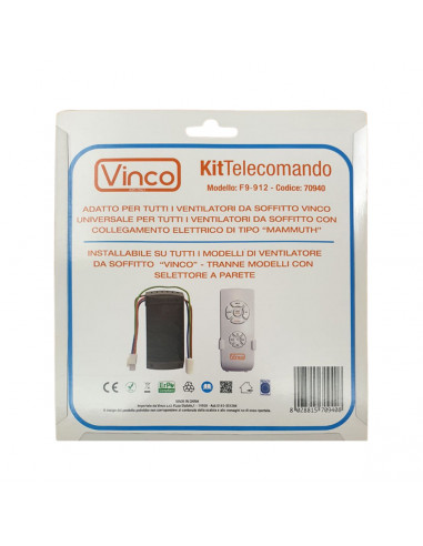 Vinco Kit telecomando per ventilatore da soffitto a pale universale per tutti 