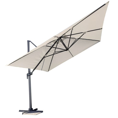 ombrellone sonora naterial led alluminio con telo poliestere 2.9x2.9 m