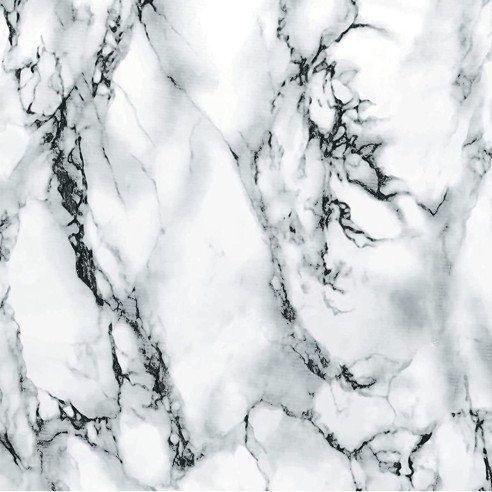 Pellicola adesiva per mobili in vinile effetto marmo bianco-nero