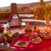 Barbecue in calcestruzzo a legna Design Sarom Prometeo