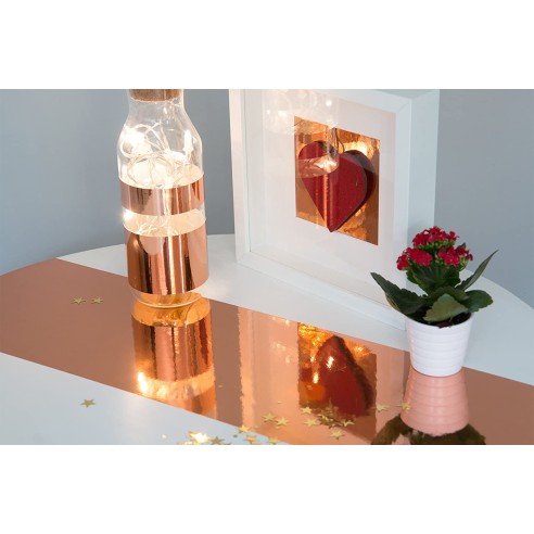 Pellicola adesiva in vinile lucido 45cmx1,5m oro rosa