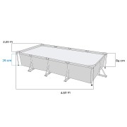 Piscina fuori terra Intex Frame 450x220xh84cm 28273 dimensioni