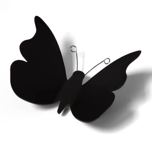Crearreda Spring Decor decorazione adesiva per pareti 3D Farfalla nero 12pz