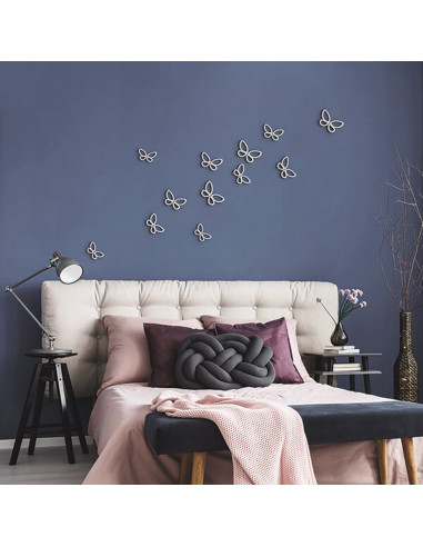 Crearreda Spring Decor decorazione adesiva per pareti 3D Farfalle bianco 12pz ambientata