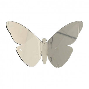 Crearreda Spring Decor decorazione adesiva per pareti 3D Farfalla argento 10pz ambientata 2
