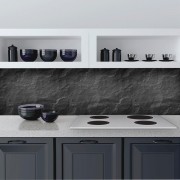 Pannello paraschizzi cucina adesivo da parete antracite ambientato