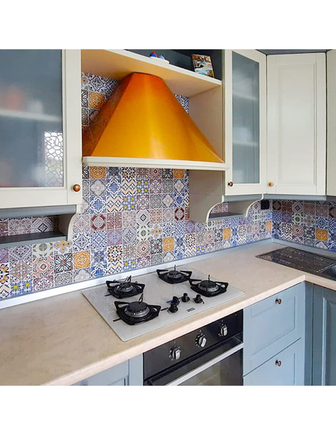 Pannello paraschizzi cucina adesivo da parete Azulejos Crearreda