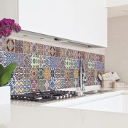 Pannello paraschizzi cucina adesivo da parete Azulejos Crearreda ambientata