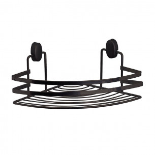 Mensola angolare 1 ripiano acciaio nero Cover Black