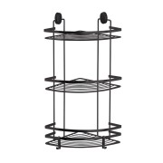 Mensola doccia angolare 3 ripiani acciaio nero Cover Black