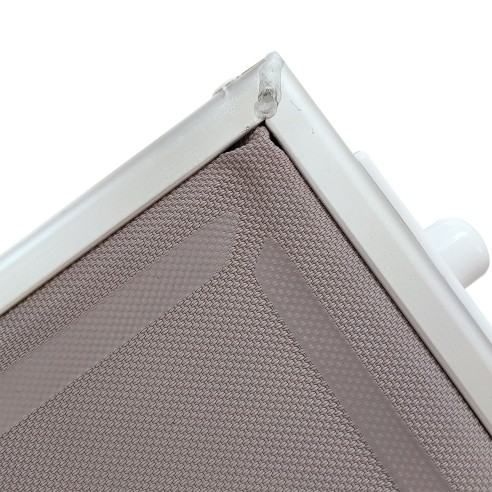 Lettino sdraio in alluminio con parasole (X-6180) taupe