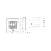Vortice aspiratore elicoidale da muro 11221 M 100/4 A dimensioni