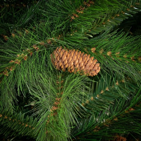 Albero di Natale realistico Amazzonia New con pigne rami Flora
