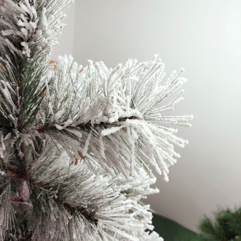 Albero di Natale innevato Des Alpes 210 cm Flora rami
