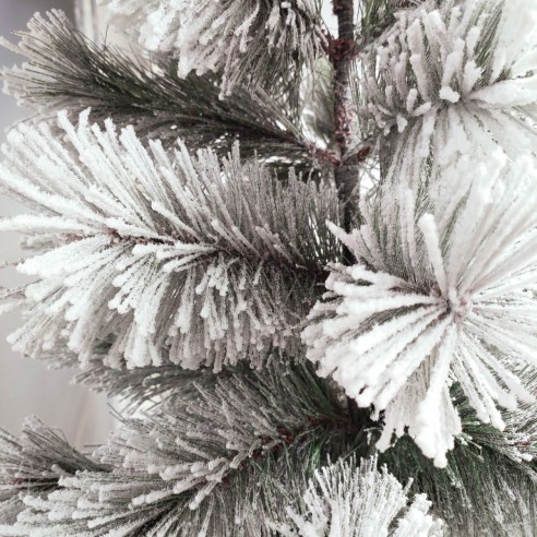 Albero di Natale innevato Des Alpes 240 cm Flora dettaglio rami