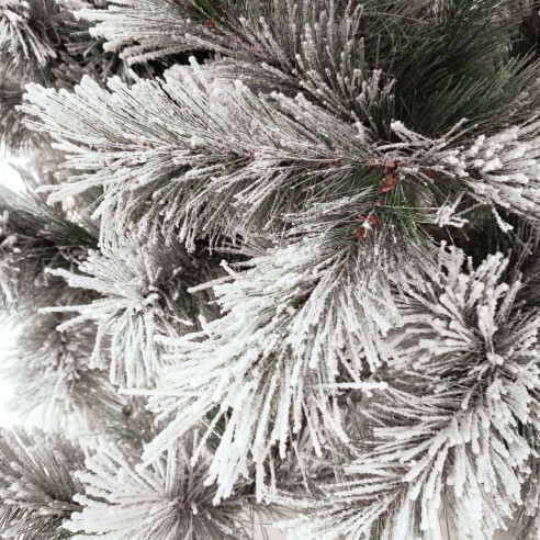 Albero di Natale innevato Des Alpes 240 cm Flora rami