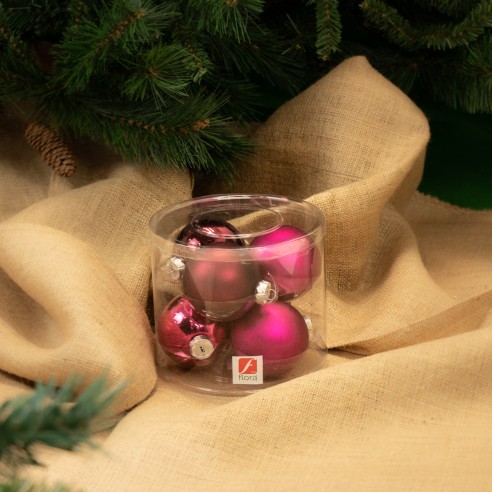 sfere palline di natale in vetro vintage, 6 pezzi