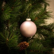 Pallina di Natale in vetro lilla satinato