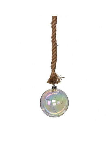 Pallina di Natale sfera in vetro Ø 120 mm 19 LED a batteria con corda H&S Collection