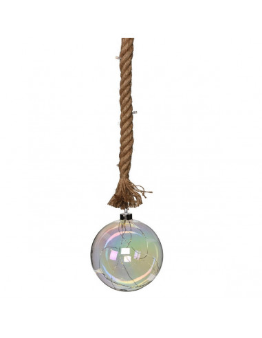 Pallina di Natale sfera in vetro Ø 150 mm 24 LED a batteria con corda H&S Collection