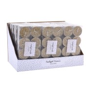 Candeline tea light glitter oro 8 pz H&S Collection