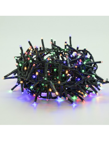 Luci di Natale 100 LED multicolor 8 funzioni 5 m Domus Light