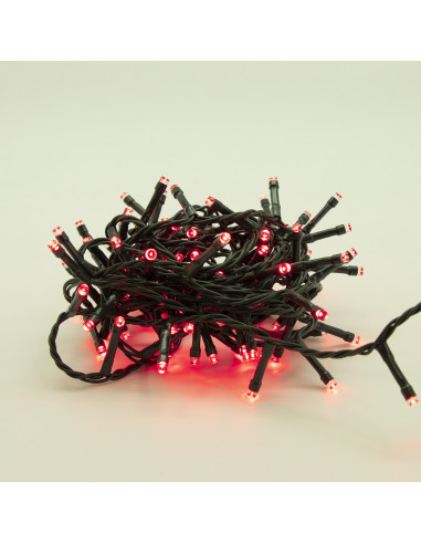 Luci di Natale 100 LED rosso 8 funzioni 5 m Domus Light