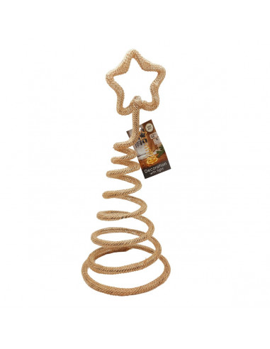 Albero di Natale in corda con LED H38 cm H&S Collection