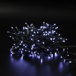 Luci di Natale grappolo cavo verde 560 LED bianco freddo 8 funzioni 11 m Domus Light 2