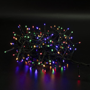 Luci di Natale grappolo cavo verde 560 LED multicolor 8 funzioni 14 m Domus Light 2