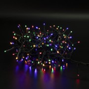 Luci di Natale grappolo cavo verde 560 LED multicolor 8 funzioni 11 m Domus Light
