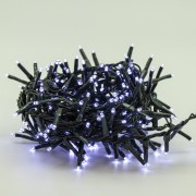 Luci di Natale grappolo cavo verde 800 LED bianco freddo 8 funzioni 16 m Domus Light