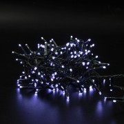 Luci di Natale grappolo cavo verde 800 LED bianco freddo 8 funzioni 16 m Domus Light