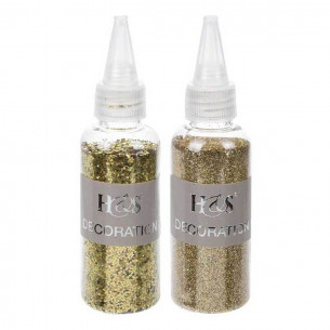 Glitter oro per decorazioni 40 g assortito H&S Collection 2