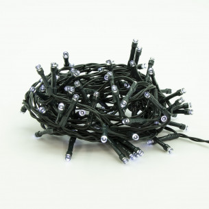 Luci di Natale a batteria con timer cavo verde 300 LED bianco ghiaccio 8 funzioni 15 m