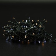 Luci di Natale a batteria con timer cavo verde 300 LED diamond 8 funzioni 15 m Domus Light