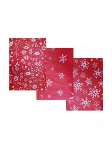 Tovaglia natalizia rossa 130x180 cm fantasie assortite H&S Collection