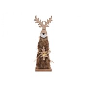 Renna in legno naturale H30 cm marrone H&S Collection